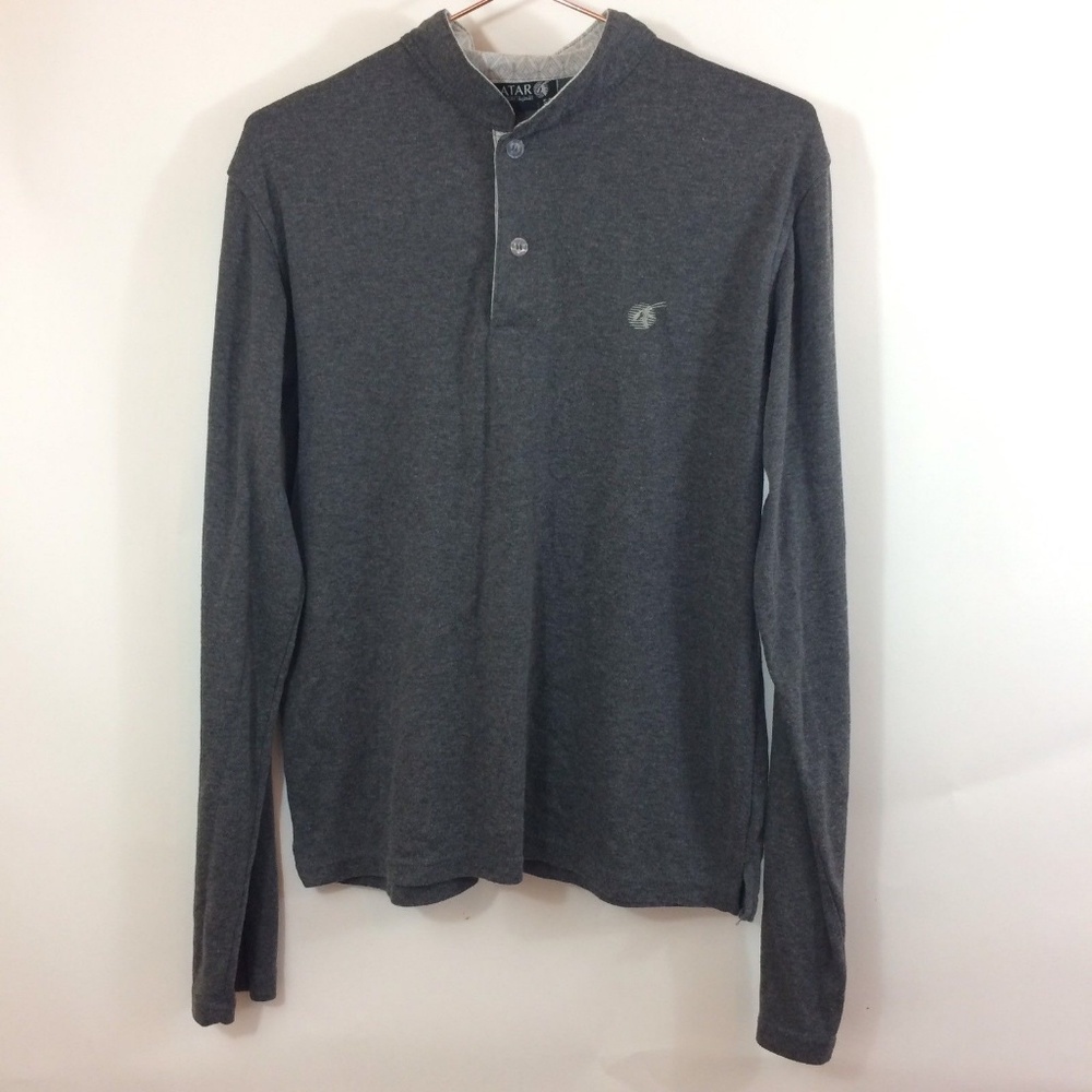 Qatar Airways Men's Gray Pajama Shirt, Size S/M